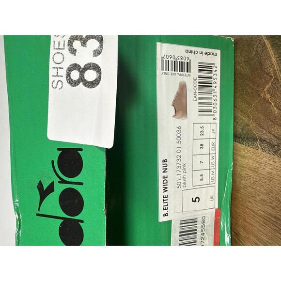 Diadora B.Elite Wide Nub Suede Sneakers Blush Pink US Women’s Size 7 EU 38 NWB - Picture 11 of 11